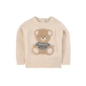 Bear Knitted Sweater Cream